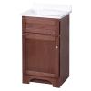 Columbia 18 inch cherry bath vanity with cultured marble vanity top