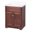 Columbia 24 inch cherry bath vanity with cultured marble vanity top