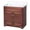 Columbia 30 inch cherry bath vanity with cultured marble vanity top