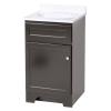Columbia 18 inch espresso bath vanity with cultured marble vanity top