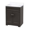 Columbia 24 inch espresso bath vanity with cultured marble vanity top