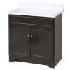 Columbia 30 inch espresso bath vanity with cultured marble vanity top