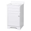 Columbia 18 inch white bath vanity with cultured marble vanity top