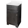 Columbia 18 inch black bath vanity with cultured marble vanity top