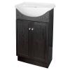 Columbia 22 inch black euro bath vanity with vitreous china vanity top