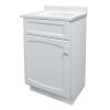 Heartland 18 inch white vanity with cultured marble vanity top