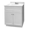 Heartland 25 inch white pro pack vanity with cultured marble top and chrome faucet