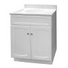 Heartland 24 inch white vanity with cultured marble vanity top