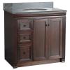 Shawna 36 inch tobacco bath vanity with left side drawers