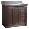 Shawna 36 inch tobacco bath vanity with right side drawers