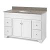 Worthington 48 inch white bathroom vanity